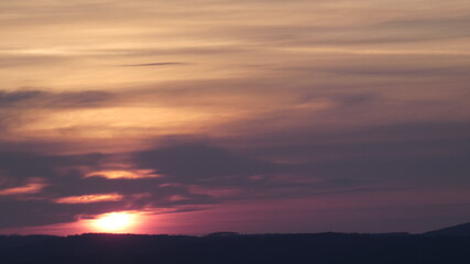 sunset in the mountains