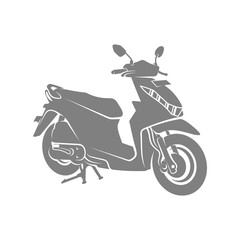 Fototapeta na wymiar Motorcycle logo design template, scooter matic icon vector design - vehicle icons