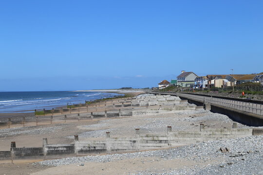 The Promenade at the seafront in Tywyn, Gwynedd, Wales, UK.