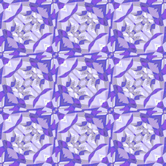 Beautiful seamless background with amethyst crystals. There is an option in the vector.