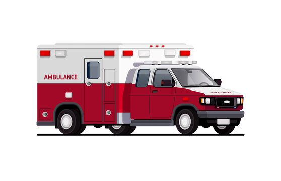 Ambulance Van. Vector Special Equipment. Special Transport. Illustration Of A Vector Machine.