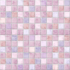 Mosaic, decorative tiles in pastel colored marble. Element for interior design. Background stone texture