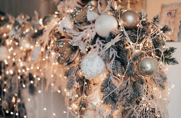 Christmas decorations in bright colors