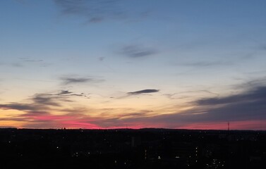 Obraz premium sunset in the city