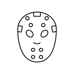 hockey mask icon element of hockey icon for mobile concept and web apps. Thin line hockey mask icon can be used for web and mobile. Premium icon on white background