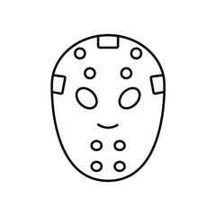 hockey mask icon element of hockey icon for mobile concept and web apps. Thin line hockey mask icon can be used for web and mobile. Premium icon on white background