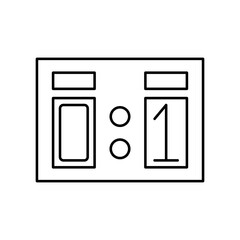 score board icon element of hockey icon for mobile concept and web apps. Thin line score board icon can be used for web and mobile. Premium icon on white background