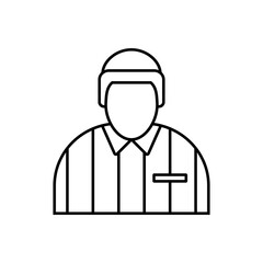 hockey judge referee icon element of hockey icon for mobile concept and web apps. Thin line hockey judge referee icon can be used for web and mobile. Premium icon on white background