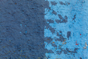 Half Light Blue Half Dark Blue Painted Concrete Wall Texture