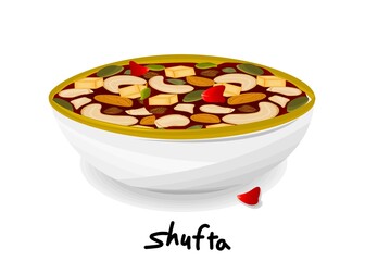 shufta indian Sweet Dish Food Vector