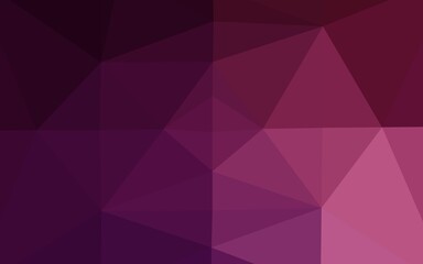 Dark Pink vector polygonal background.