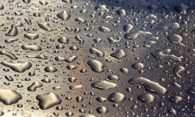 close up rain drops texture background