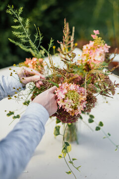 Florist working