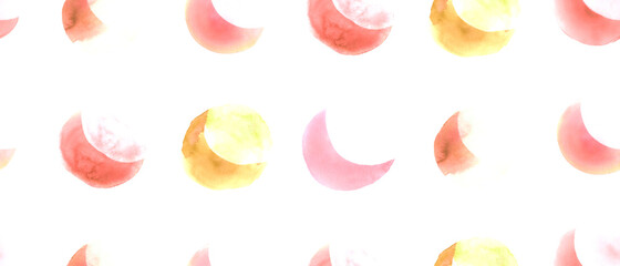 Red and Yellow Watercolor Ball Background. 