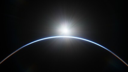 super-earth planet, realistic exoplanet, planet suitable for colonization, earth-like planet in far space, planets background 3d render