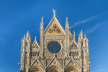 Siena Cathedral (Duomo di Siena) is a medieval church. Siena, Italy.