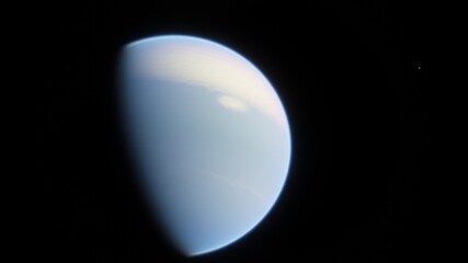 super-earth planet, realistic exoplanet, planet suitable for colonization, earth-like planet in far space, planets background 3d render