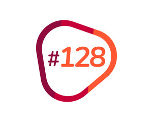 Number 128 image design, 128 logos