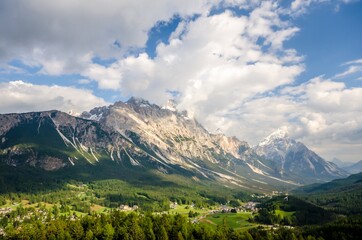 Fototapeta premium Beautiful view of famous dolomite mountain, Italy.