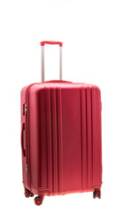 red suitcase isolated
