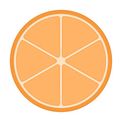 Fruit and vegetables. Single slice. Citrus. Orange