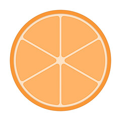 Fruit and vegetables. Single slice. Citrus. Orange