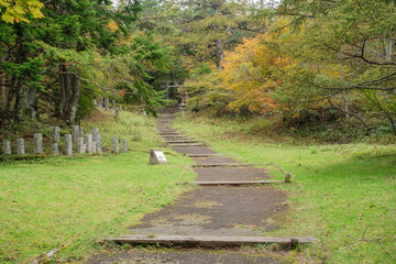 Obraz premium 富士山吉田口登山道