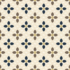 seamless repeating pattern with simple flowers. vector illustration