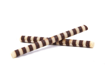 chocolate rolls isolated