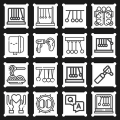 16 pack of concepts  lineal web icons set