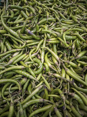 Chilli peppers in fruit shop