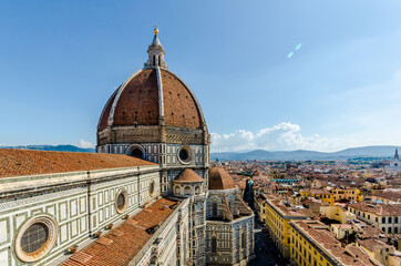 Obraz premium Florence Duomo. Basilica di Santa Maria del Fiore (Basilica of Saint Mary of the Flower) in Florence, Italy. Florence Duomo is one of main landmarks in Florence.