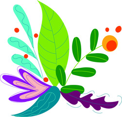 Floral print. Colorful vector illustration
