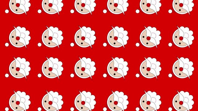 Christmas seamless pattern with deers. Winter holiday texture. Xmas background. Cartoon animation