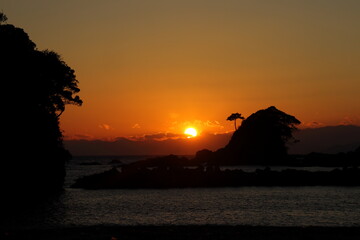 三重県伊勢志摩の夕焼け