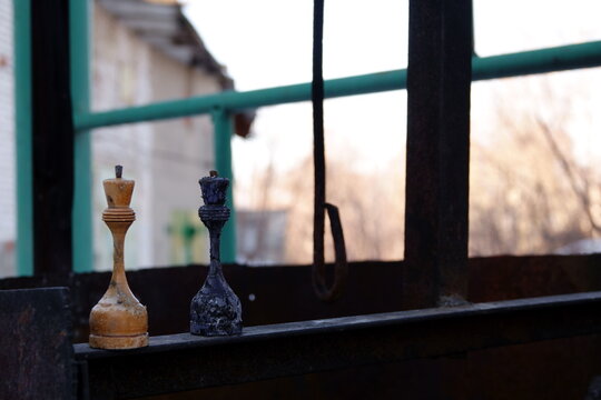 Black And White Chess Pieces