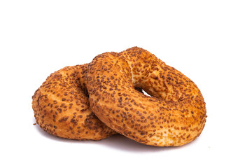 turkish bagel with sesame seeds isolated