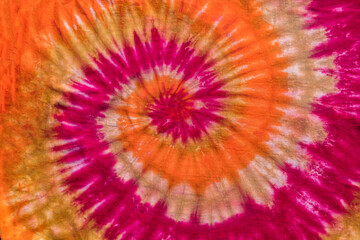 Fashionable Colorful Retro Abstract Psychedelic Tie Dye Swirl Design.