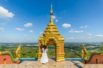 Beautiful view of unseen temple. Wat Pra That Doi Pra Jhan, Lampang, Thailand