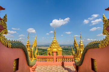 Beautiful view of unseen temple. Wat Pra That Doi Pra Jhan, Lampang, Thailand