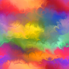 Seamless fractal marble vibrant ornate jpg pattern. High quality illustration. Intense and mysterious energetic seamless surface design. Detailed and vivid glowing marbled pattern.