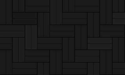 Geometric plait tiles seamless dark pattern wooden background