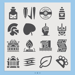 Simple set of rude related filled icons.