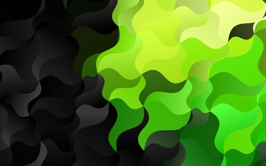 Light Green vector template with bent lines.