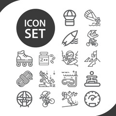 Simple set of repressed related lineal icons.