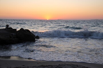Obraz premium sunset over the sea of Kos Island, Grece