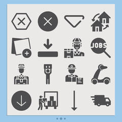 Simple set of strike related filled icons.