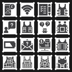 16 pack of granted  filled web icons set