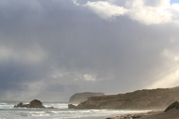 storm on the beach