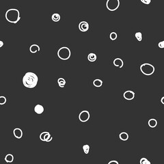 Dots seamless pattern. Hand drawn circles background texture.